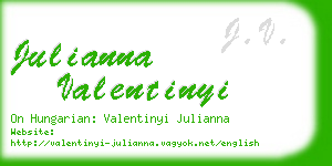 julianna valentinyi business card